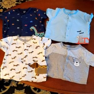 4 toddler boys short onsies